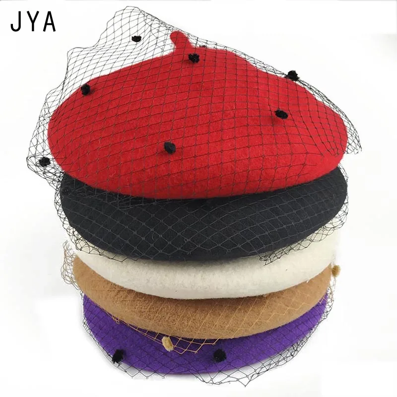 Высококачественный вязаный берет из 98% чистой шерсти для женщин и девушек Зимний