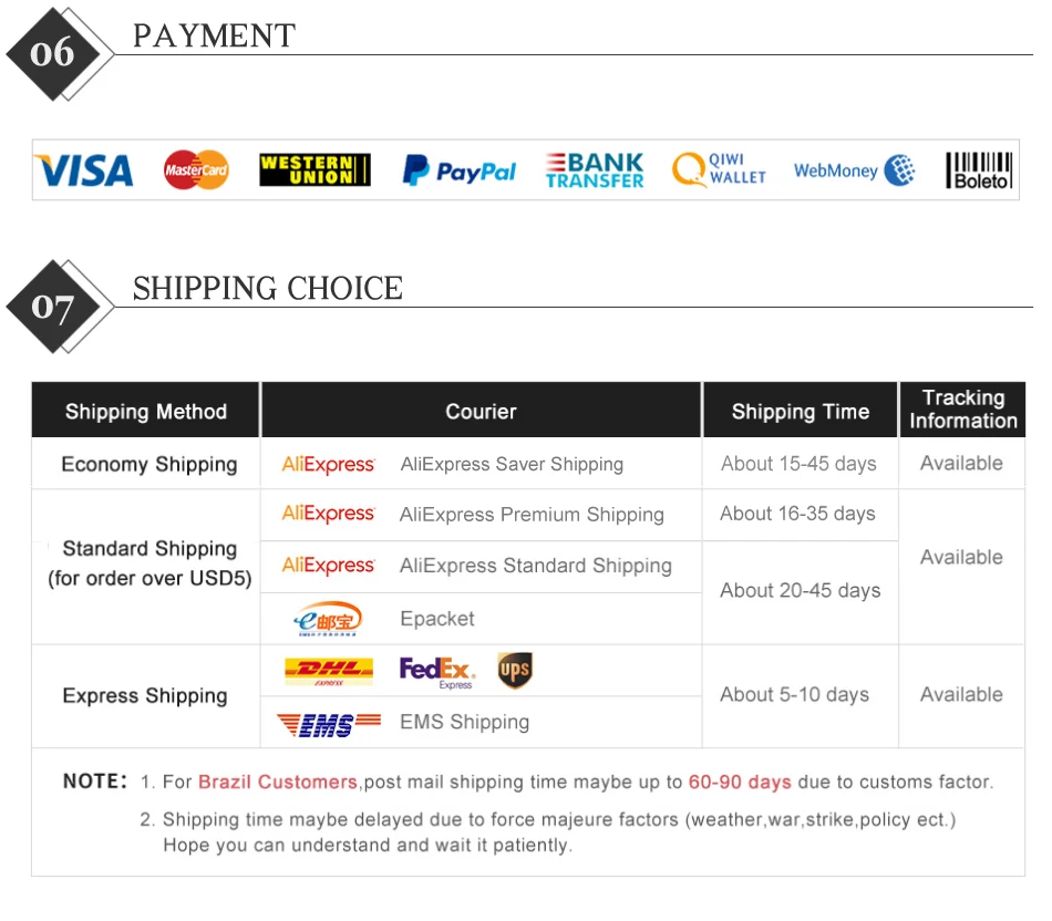 Payment 6 7