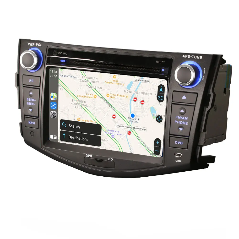 Android 9,0 Авторадио встроенный CarPlay gps навигация совместима с для Toyota RAV4 2007-2012 автомобильный стерео Мультимедийный Плеер