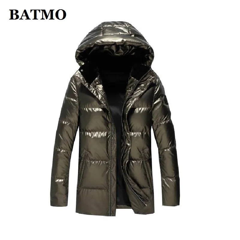 

BATMO 2019 new arrival winter high quality 90% white duck down hooded jackets men,men's waterproof jackets,plue-size 61907