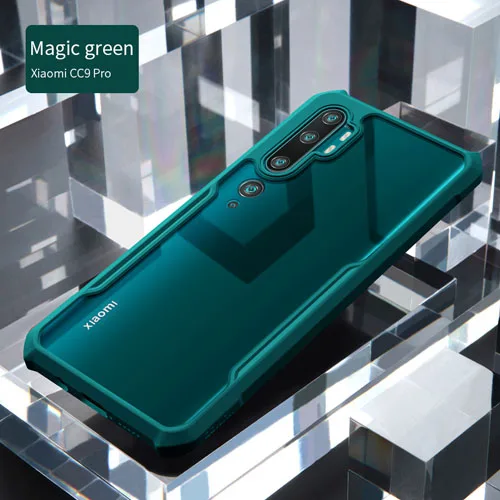 Magic Green-No ring Для Xiaomi Note10 чехол XUNDD подушки безопасности противоударный Прозрачный задний Чехол для CC9 Pro Чехол Funda для Xiaomi Note10 Pro Coque - Цвет: Magic Green-No ring