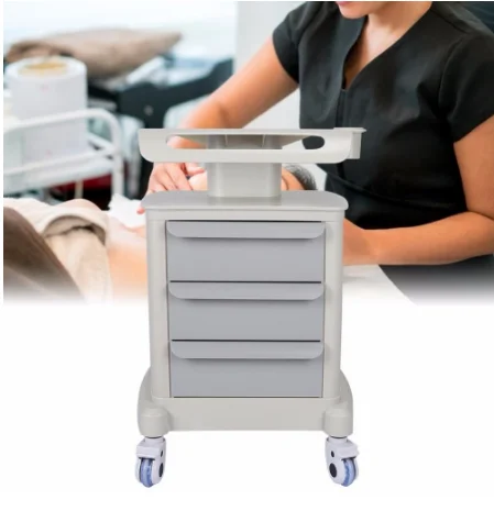 

3 Tires Beauty machine trolley Table Cart Shelf Universal Rolling Wheels Storage Rack Hairdresser StylingTool