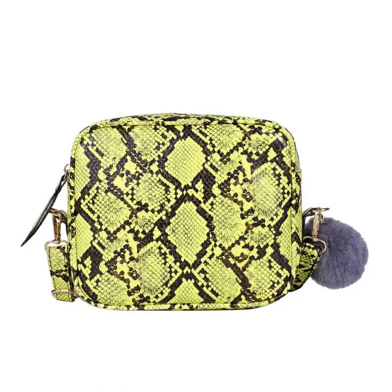 Дизайнерская Женская сумка со змеиным узором из искусственной кожи, сумки через плечо, маленькие сумки через плечо для женщин, женская сумка - Цвет: F