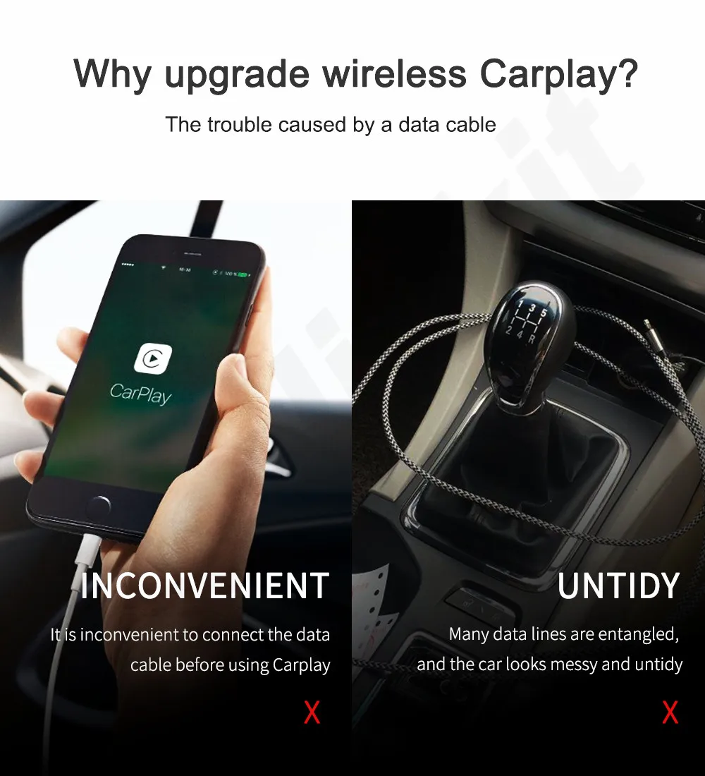 Carlinkit Apple CarPlay беспроводной активатор для Audi Porsche VW Volvo Skoda авто оригинальный