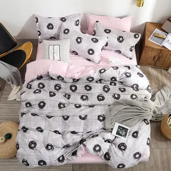 

37Wave Point 4pcs Girl Boy Kid Bed Cover Set Duvet Cover Adult Child Bed Sheets And Pillowcases Comforter Bedding Set 2TJ-61012