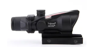 

Tactical Hunting Red Dot 4x32 True Fiber ACOG Small Conch Scope HD Mounts Riflescope Aim Point Rifle Scope and Chasse Telescope