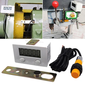 

Electronic Meter LCD Display Punch Counter Industrial Durable Practical Digital 5 Digit Proximity Switch Magnetic Sensor Boxing