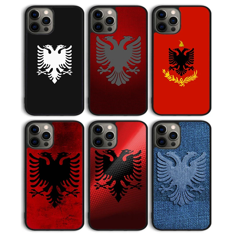 Albania Albanians Flag Phone Case Back Cover for iPhone 13 11 12 Pro Max mini XS XR X 8 Plus 7 SE 2020 6S 5S Coque Shell case for iphone 13 