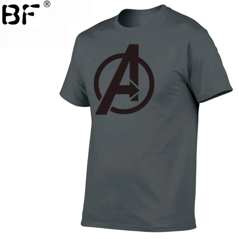 

Marvel summer Tshirt Logo Superhero T-Shirt Men Pure Cotton Brands Tees Men's Fashion Hip Hop Movie T Shirt Avengers Patterns