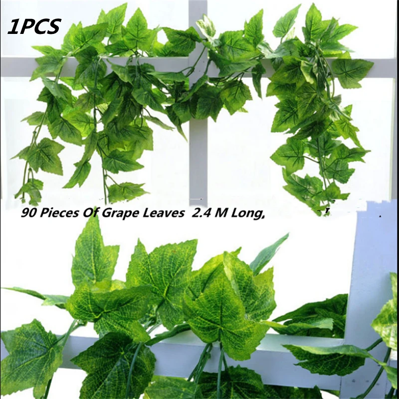 240cm 1Pcs Artificial Fake Hanging Vine Plant Leaves Simulation