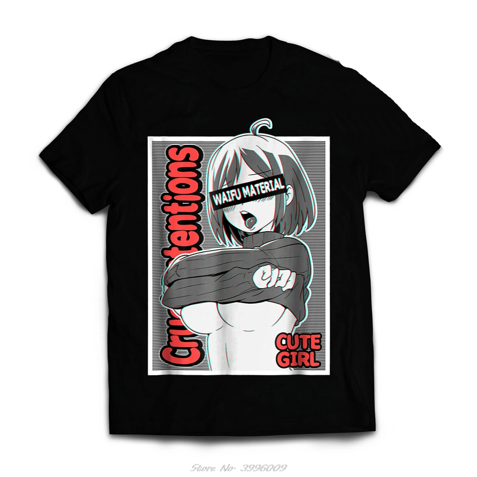 

Anime Girls T-Shirt Ecchi Waifu Material, Lewd Otaku Cotton T Shirt For Men Design Tops Harajuku Funny Tee Shirts Streetwear