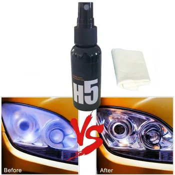 

Car Headlight Maintenance Clean Retreading Agent Spray Polish Repair Fluid 50ml