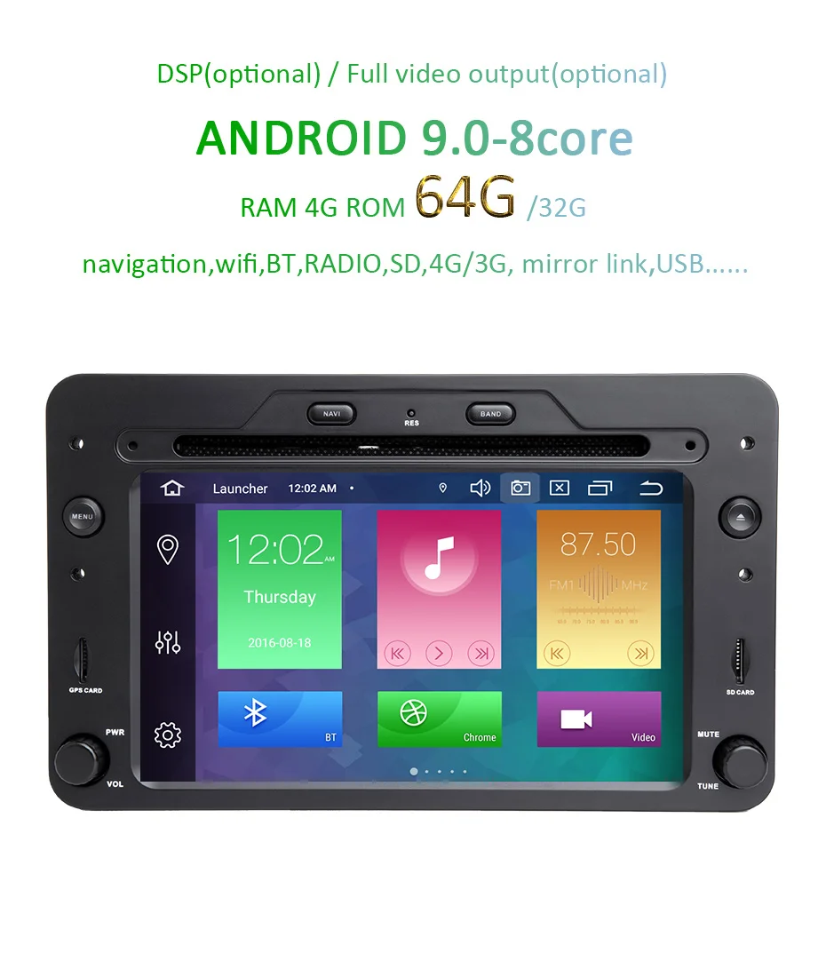 Perfect Android 9.0 DSP 4G 64G Car Radio GPS For Alfa Romeo Spider Alfa Romeo 159 Brera 159 Sportwagon Navigation Stereo Auto DVD Player 1 Perfect Android 9.0 DSP 4G 64G Car Radio GPS For Alfa Romeo Spider Alfa Romeo 159 Brera 159 Sportwagon Navigation Stereo Auto DVD Player 1