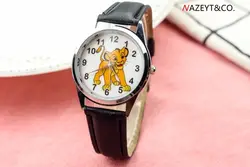 Модные дети мультфильм Животные Лев начальной и средней школы студентов кварцевые часы