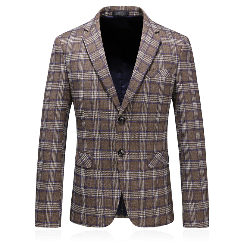 Плюс размер хаки мужские костюмы slim fit Повседневная куртка хлопок мужской блейзер осенний модный, застегивающийся на одну пуговицу Мужской Блейзер бархат