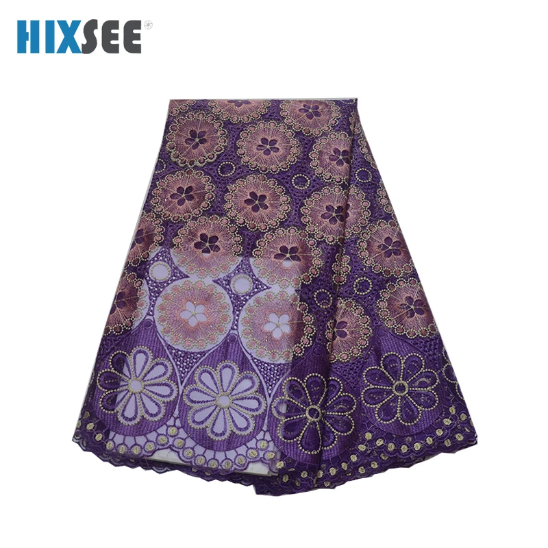 Чистая кружевная Женская сетчатая ткань с вышивкой 5 ярдов камнем модная