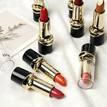 

Shimmer Lipstick Shiny Lips Makeup Easy to Wear Long Lasting Make Up Lip Stick Sexy Gorgeous Red Pigment Gloss Cosmetics TSLM1