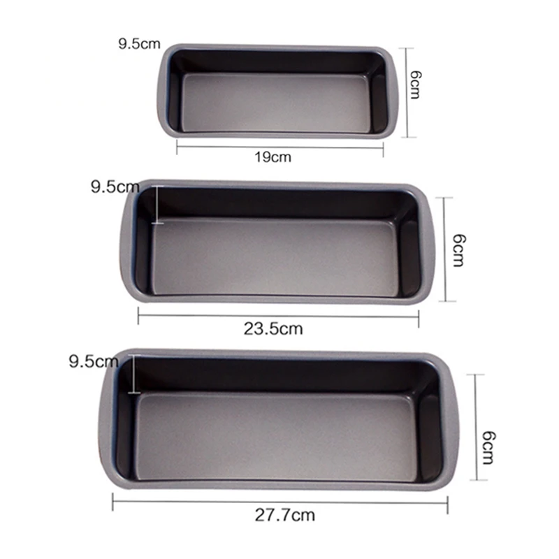 DIY Non-stick Cake Baking Tray Carbon Steel Toast Mold Cake Pan Set Bakery Oven Baking Tray Portable Tool Home Kitchen Tool