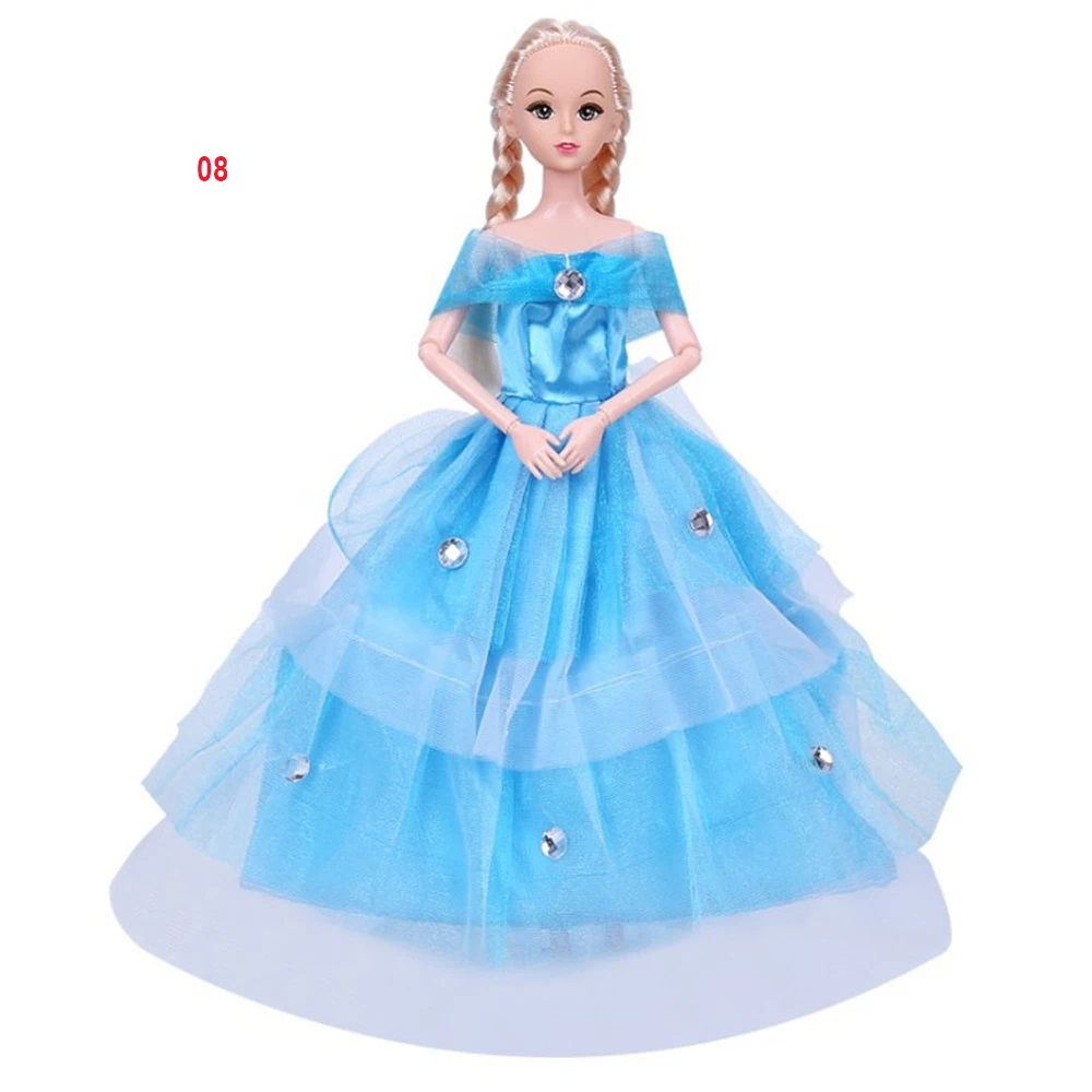 Коллекция года, 1 предмет, свадебное платье принцессы благородные вечерние платья для куклы Барби, модный дизайнерский наряд лучший подарок для девочки