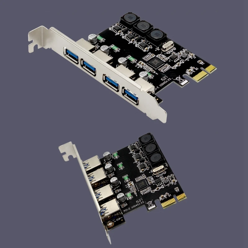 4 порта USB 3,0 PCI-E карта расширения внешняя USB3.0 PCIe карта для настольного ПК компьютера
