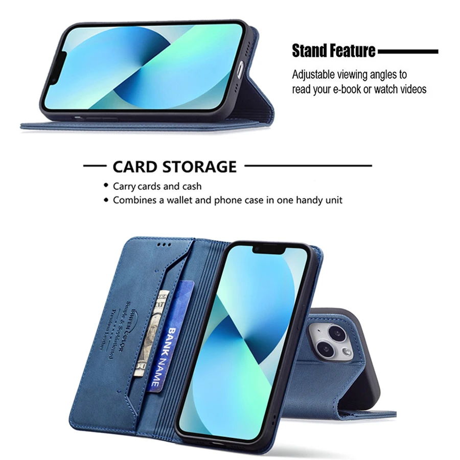 iphone 13 pro max case Wallet Leather Anti-theft Brush Case For iPhone 13 Pro Max 13 Mini 12 Pro Max 11 Pro Max SE 2020 X XS XR XS Max 8 Plus 7 Plus iphone 13 pro max case