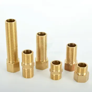 

1/2" DN15 Lengthen Copper material Male Double Nipple Pipe Fittings Connector