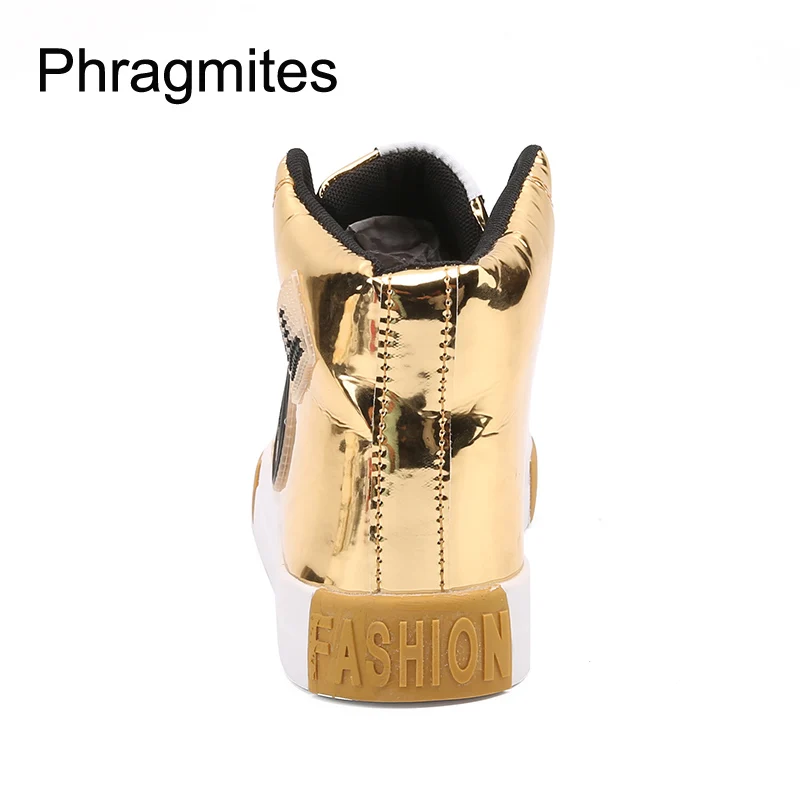 Phragmites; пикантные ботинки из искусственной кожи золотистого цвета; Мужская обувь размера плюс 46; дышащие ботильоны на плоской подошве; модные мягкие танцевальные кроссовки; Botas Mujer