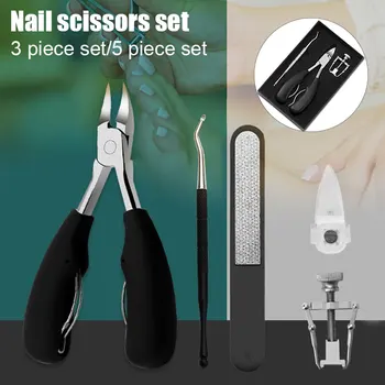 

Who Nail Clippers Set Stainless Steel Toe Nails Scissors Manicure Pedicure Foot Care Nail Art Tools Home Salon Equipment M3