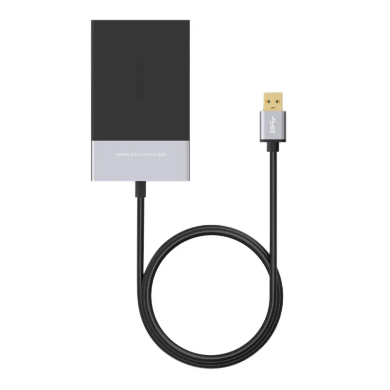 

New 2019New SD Card Reader USB 3.0 CF Memory Card Adapter Hub Read Cards Simultaneously For SD, TF, CF, XQD