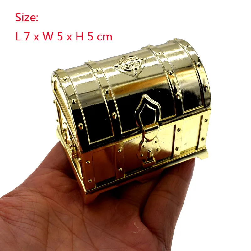 1pcs gold box Разноцветные акриловые алмазные драгоценные камни граненые бусины Настольная Ваза Наполнитель Кристалл пират драгоценные камни шкатулка для драгоценностей вечерние украшения 15,0 м - Цвет: 1pcs gold box