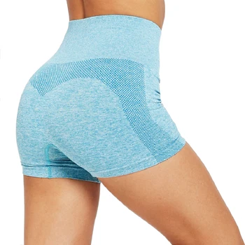 

High Waist Spandex Gym Shorts Scrunch Butt Leggings Women Yoga Fitness Running Summer Bodybuilding Workout Seamless Shorts Black