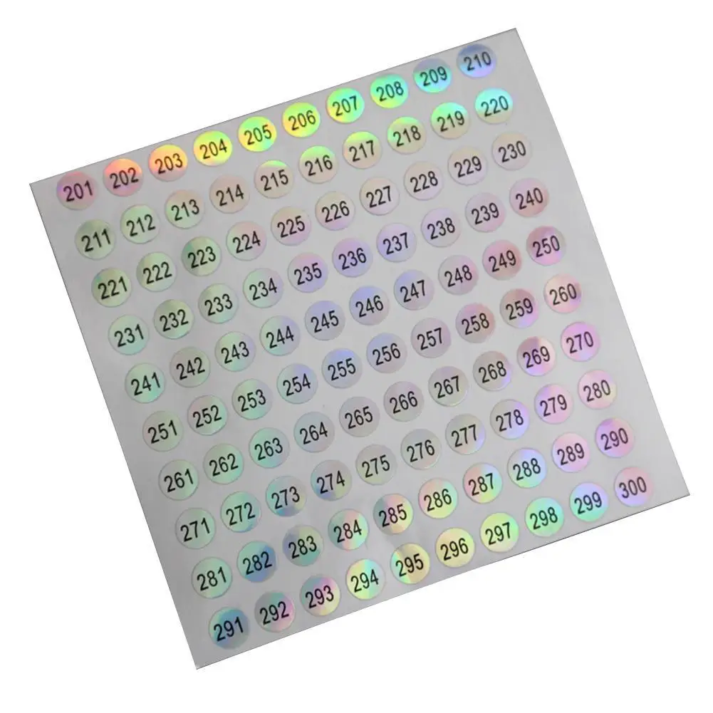 1-500 Waterproof Digital Label Self-adhesive Number Sticker Nail Polish Tableware Scrapbooking DIY Craft Digital Label Stickers