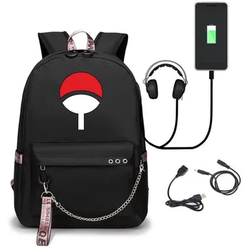 

Naruto Multifunction Backpack Uchiha Sasuke Naruto USB Charging School Bags for Teenagers Laptop Backpack Travel Bags