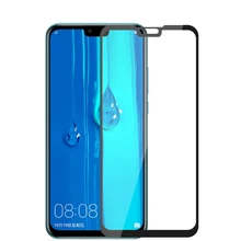 Чехол для huawei y9 2019 закаленное стекло полное покрытие защита