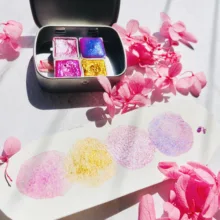 Ограниченная ручная работа, однотонные акварельные краски в наборе, цветущая вишня, цвет воды, Bricolage Diy Art aquarella Arte Acuarelas Verf