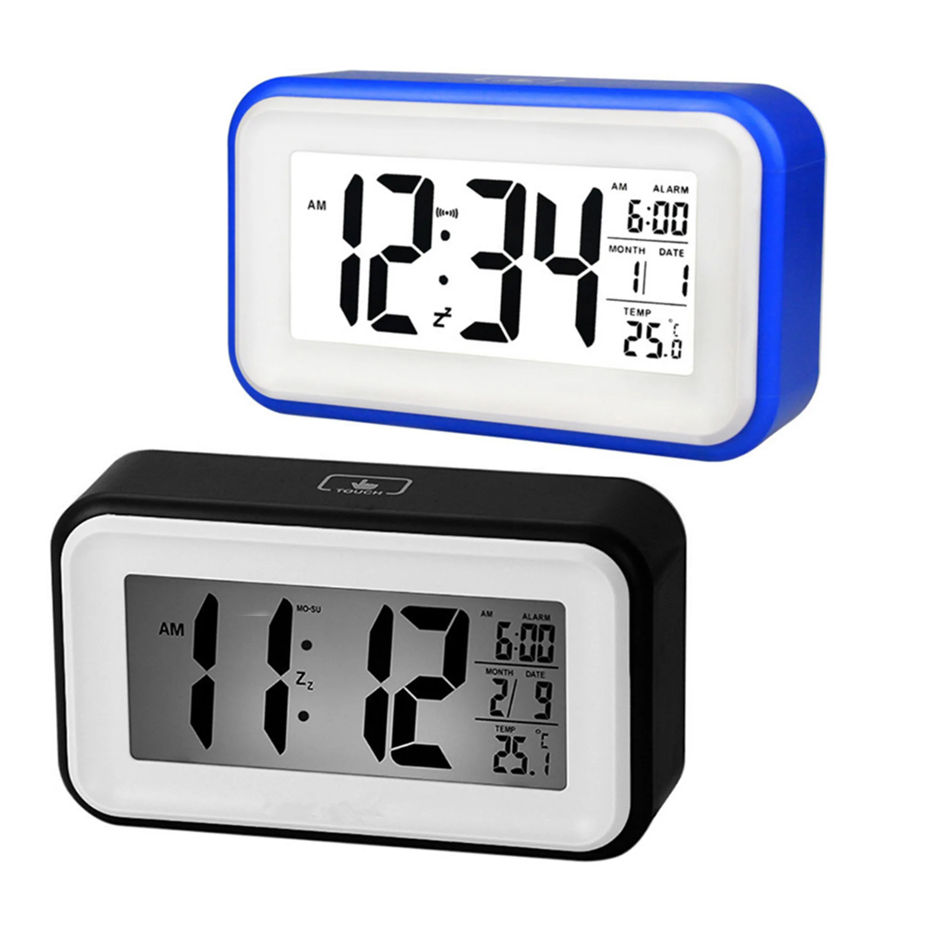 Креативный сенсорный будильник светодиодный цифровой подсветка умные часы