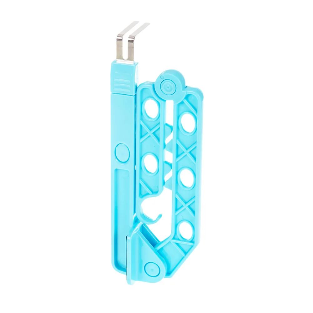 Sky Blue Clothes Hanger Drying Rack 5 Holes Plastic Hook Foldable Holder For Bathroom Home Cupboard J99Store - Цвет: Sky Blue