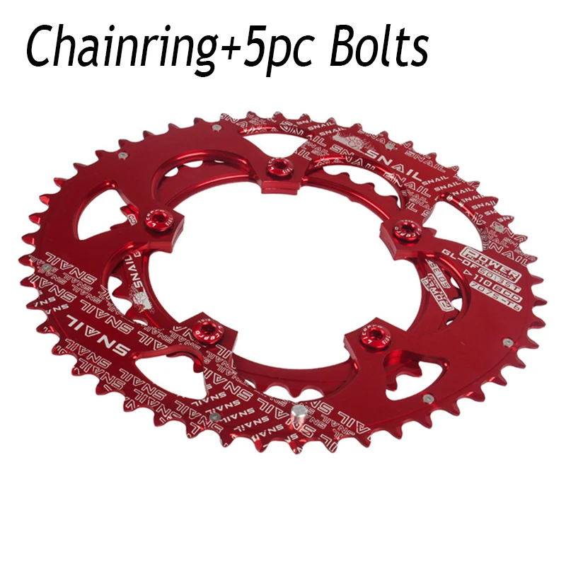 chainring Улитка MTB шатун 170 мм алюминиевый дорожный велосипед 110BCD цепь 35 T/50 T Кривошип горного велосипеда набор Овальный велосипед 9-11Speed - Цвет: chainring