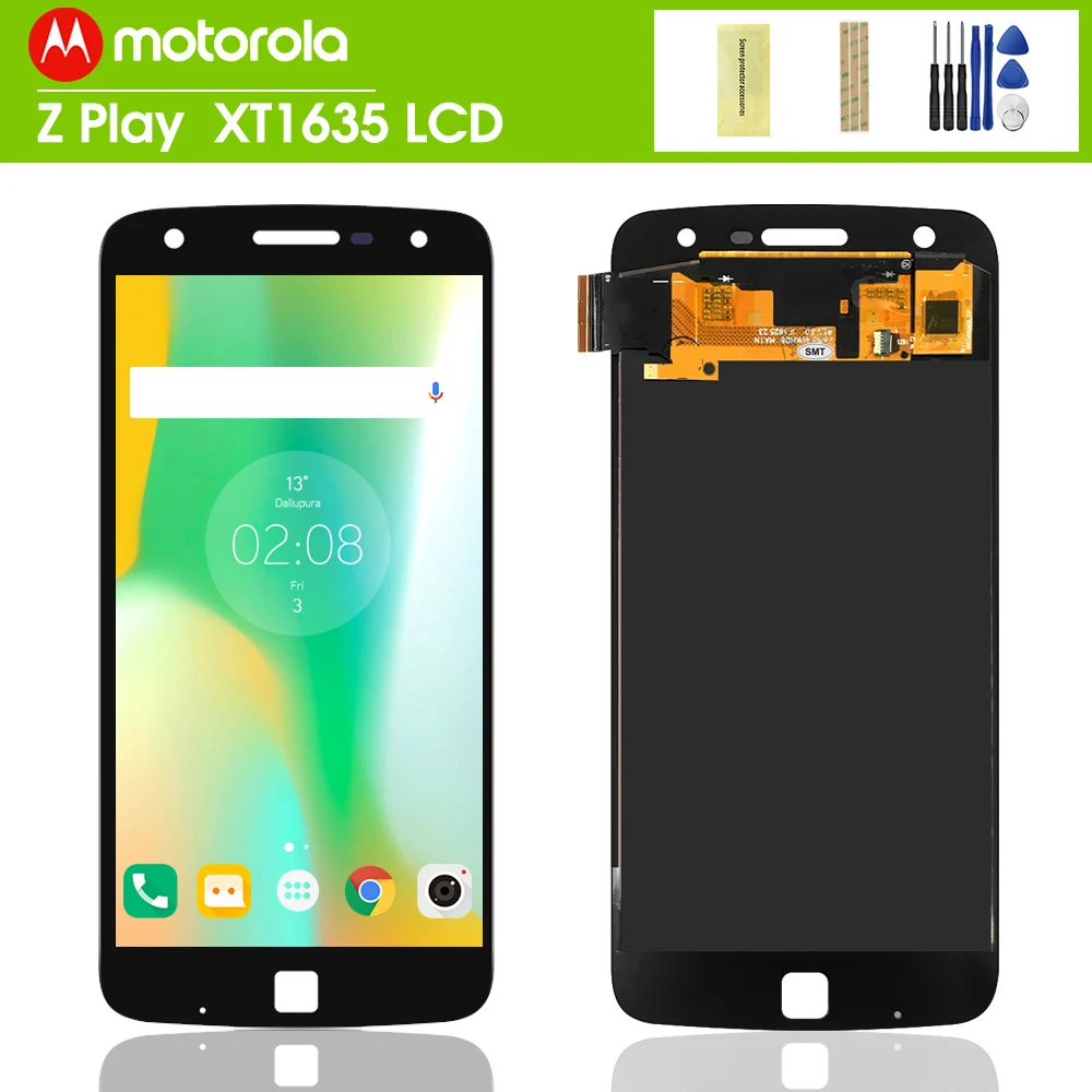 AMOLED 5 &quotдисплей для Motorola Moto Z Play XT1635 ЖК-дисплей с сенсорным экраном MOTO LCD DisplayXT1635