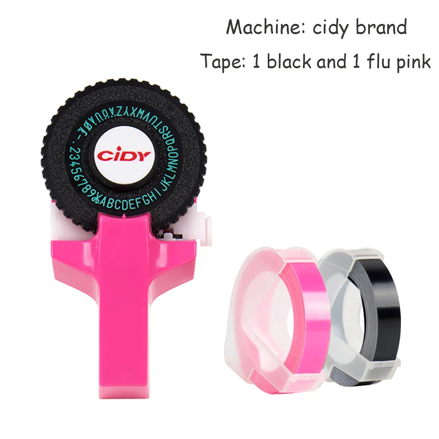 CIDY бренд для MoTex E101 принтер мини DIY Ручная для dymo 3D тиснение ручная лента ручная машинка надпись машина - Цвет: pink machine