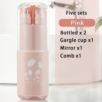 

5pcs/set Multi-functional Outdoor Camping Travel Bathroom Set Portable Practical Gargle Tumblers Mirror Comb Set