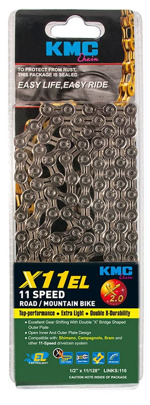 KMC X11.93 X11 EPT EL велосипедная цепь 118L 11 цепь для скоростного велосипеда с оригинальной коробкой и волшебной кнопкой для горных/велосипедных частей