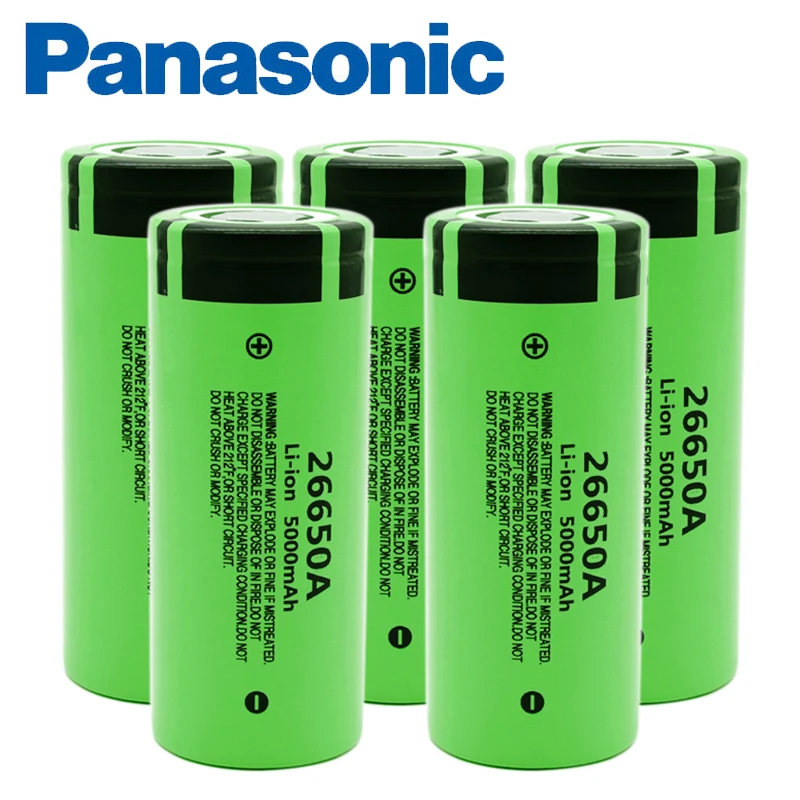 Panasonic Высокая емкость 26650A 26650 5000mAh литиевая батарея для фонарика power Bank литий-ионные аккумуляторные батареи