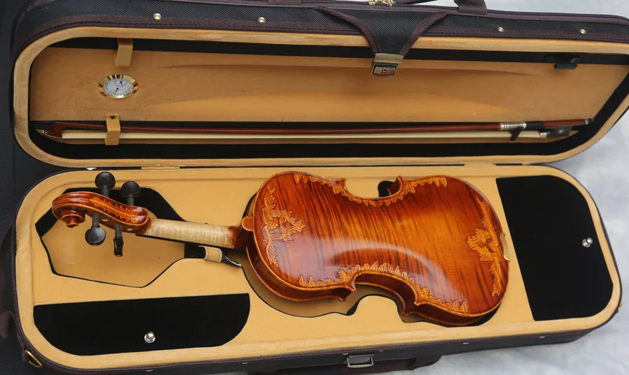 4/4 полноразмерная скрипка, резная Antonio Stradivari Cremonese 1715 модель F06