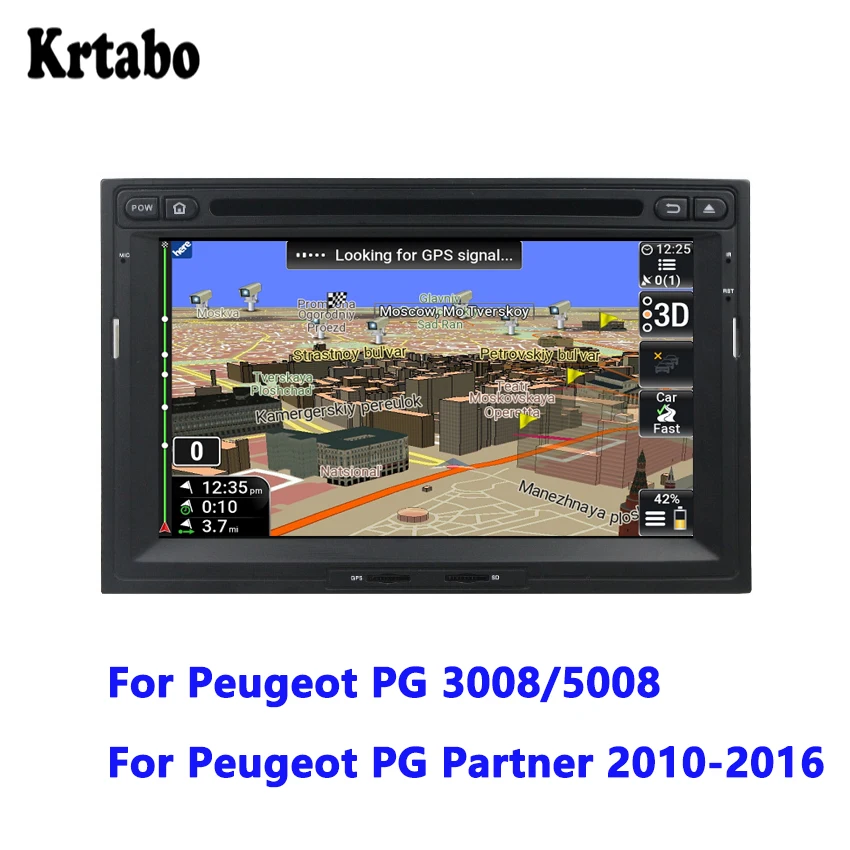 Для Peugeot PG 3008/5008 Partner 2010-2016 навигация заднего вида Автомобильный мультимедийный