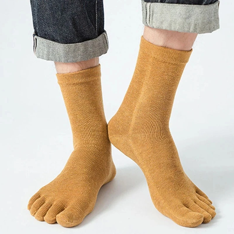 VERIDICAL Mann Fünf Finger Kurze Socken Baumwolle Candy Farbe Fashions Business Casual Atmungsaktive Glücklich Socken Mit Zehen EU 38-44