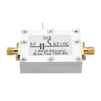 

RF Biaser Bias Tee 10MHz-6GHz DC Blocker Coaxial Feed for HAM Radio RTL SDR LNA Low Noise Amplifier Bias Tee Drive
