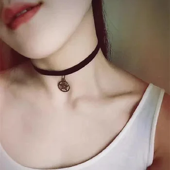 Vintage Female Gothic Flower Pendant Necklace original home punk black velvet ribbon sun Necklace women’s jewelry free delivery