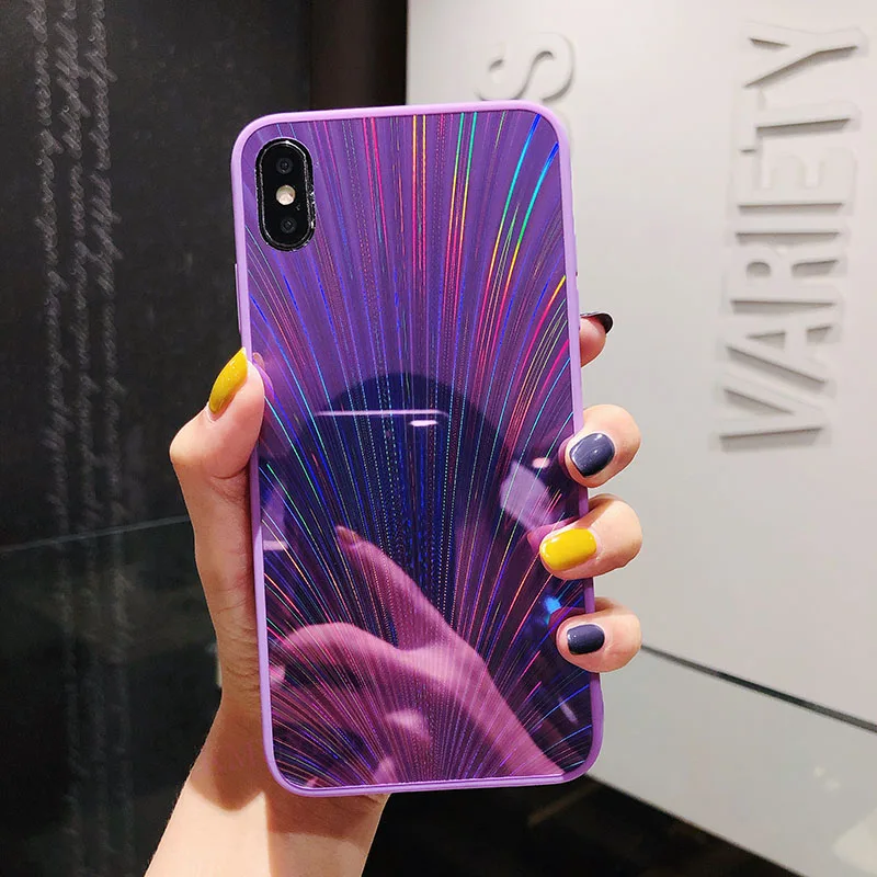 6 Bing Блестящий зеркальный чехол для iPhone X XS Max XR 7 6 S 8 Plus лазерный чехол с перьями павлина для iPhone 11 5,8 6,1 6,5 дюйма - Цвет: 6