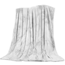 Белые мраморные одеяла с текстурой покрывало флисовое покрытие для путешествий обертывание против морщин украшения на заказ Глубокий